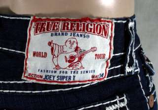 True Religion Jeans Men JOEY Super T Black Jack **RARE** 24803NBT2 