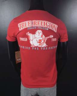 NWT! Mens TRUE RELIGION T Shirt DOUBLE PUFF HORSESHOE in RED  