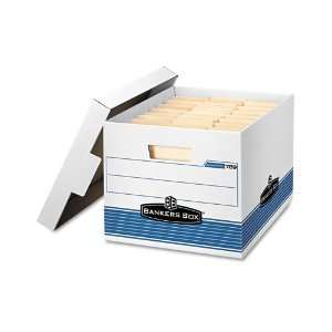 Bankers Box  Quick/Stor Lock Lid File Box, Letter/Legal, 12 x 15 1/4 