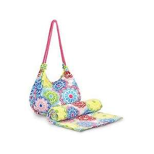  Line Flower Towel & Sling Bag