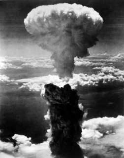 Atmoic Bomb Mushroom Cloud Nagasaki, B 29   WWII Photo  