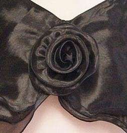 BLACK ORGANZA BOLERO CAPELET EVENING SHAWL WRAP  