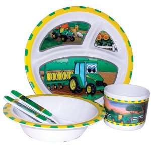  John Deere Johnny Tractor 5 PC Childrens Dish Set: Home 