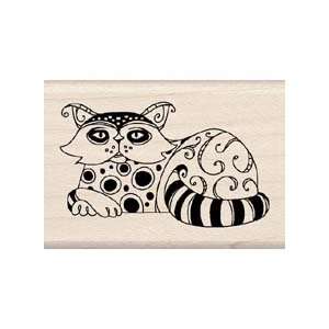 COOL CAT SCRAPBOOKING WOOD MOUNTED RUBBER STAMP Arts 