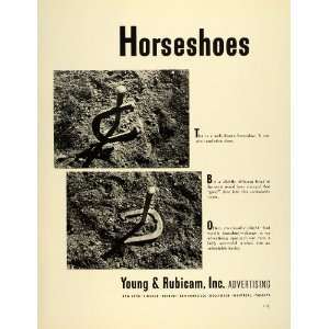   Horseshoes Game Outdoor Recreation   Original Print Ad