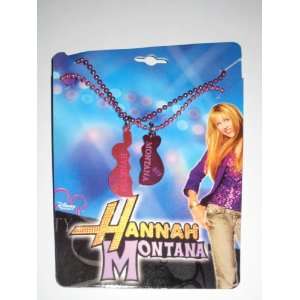   Disney Hannah Montana Half BFF Guitar Charm Necklaces: Toys & Games