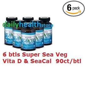   btls) Super Sea Veg Vita D & SeaCal 90ct + 1pk CoralCal Daily Sachets