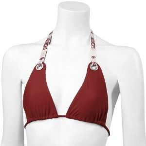 Oklahoma Sooners Crimson First String Bikini Top:  Sports 