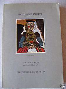 MODERNE KUNST Klipstein Kornfeld Bern AUKTION 1960  