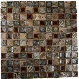    Roman Collection Burnt Russet 1X1 Glass Tile