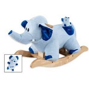  Blue Finish Kids Music Rocking Elephant Toys & Games