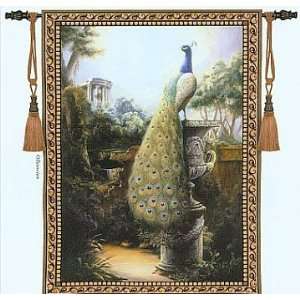  Luogo Tranquillo (Peacock) Woven Tapestry Wall Hanging 