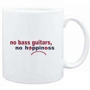 Mug White  NO Bass Guitars NO HAPPINESS Instruments  