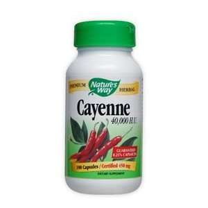  Cayenne Pepper 450 mg 100 Capsules   Natures Way: Health 
