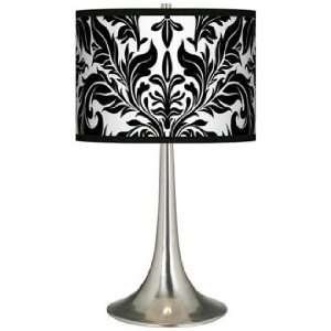  Black Tapestry Giclee Trumpet Table Lamp: Home Improvement