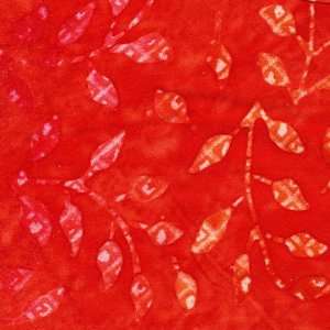  garment fabric, Rayon Batik by Indonesian Batiks coral red 
