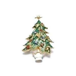  2.5 White & Gold Christmas Tree Pin: Home & Kitchen