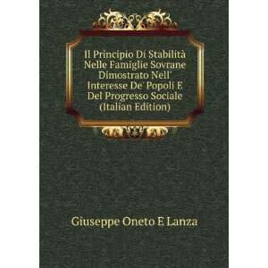   Del Progresso Sociale (Italian Edition) Giuseppe Oneto E Lanza Books
