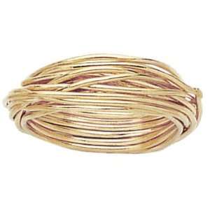  18K Gold Plated Multi Thread Ring   Size 6: Jewelry