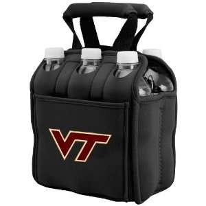  Virginia Tech Hokies Black 6 Pack Neoprene Cooler Sports 