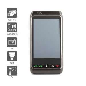  FN8   Four SIM 3.8 Inch Touch Screen Cell Phone: Cell 