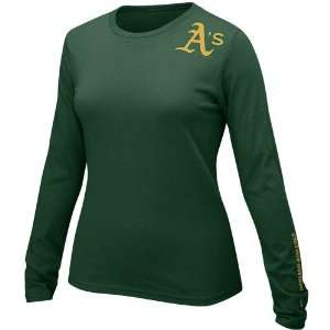   Athletics Green Ladies Laverne Long Sleeve T shirt: Sports & Outdoors