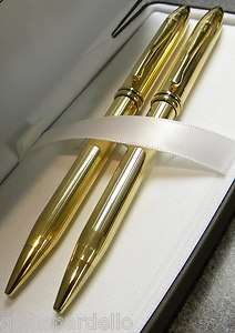 cross townsend 18kt gold ballpoint Pen PenciL set NEW free ship made 