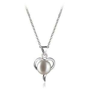  PearlsOnly Leeza White 9 10mm AA Freshwater Pearl Pendant 