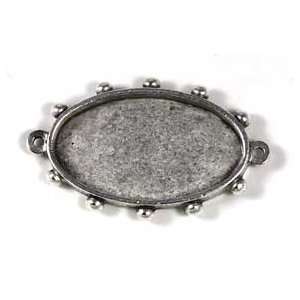  Oval Hobnail Bezel, Silver Plated: Arts, Crafts & Sewing