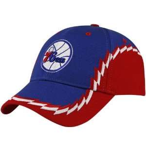   76ers Royal Blue Red Bearclaw Adjustable Hat: Sports & Outdoors