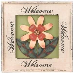   Welcome w/ Metal 3D Flower (12Wx12) (A441) by Regal Gift Home
