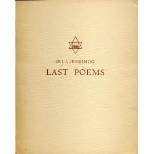  Last Poems Sri Aurobindo Books
