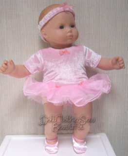 DOLL CLOTHES fits Bitty Baby 3 Pc. Pink Ballerina Set!!  
