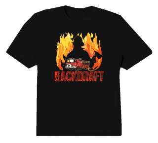 Backdraft Firefighter Action T Shirt  