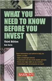   Before You Invest, (0764124935), Rod Davis, Textbooks   