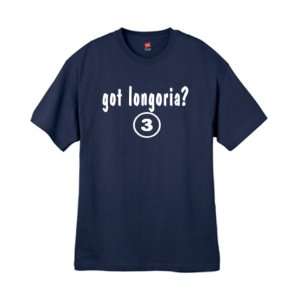  Mens Got Longoria ? Navy Blue T Shirt Size Large: Sports 