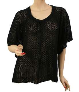 NEW LAYERING SHEER SEE THROUGH LOOSE TUNIC TOP BLACK S  