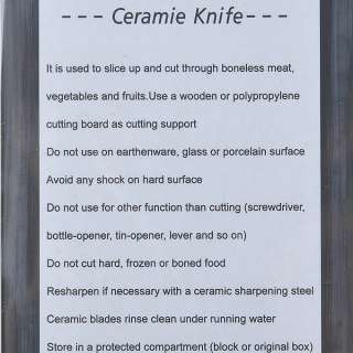 Chic Chefs Kitchen Cutlery Ceramic Knife 9.5CM Blade  