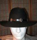 VTG Silver Canyon black felt western hat 22 MINT USA