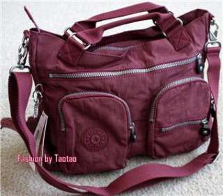   Tag Kipling Adomma Handbag Shoulder Bag w furry Monkey Toasty Fushia