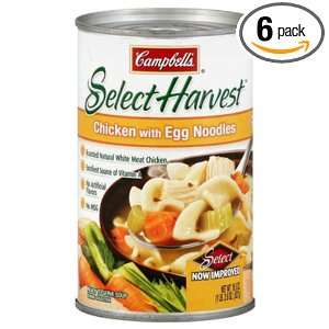 Campbells Select Harvest Chicken Noodle Soup, 18.6 Ounce (Pack of 6 