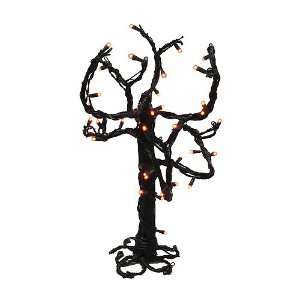  12 Black Wire Spooky Halloween Tree With Micro Lights 
