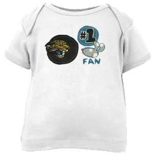   : Jacksonville Jaguars Infant White #1 Fan T shirt: Sports & Outdoors