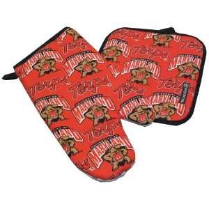  Maryland Terrapins Red Oven Mitt and Pot Holder Set 