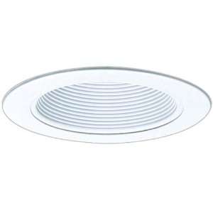   White 4 Inch Line Voltage Trims 4 Phenolic Baffle with Metal Ring