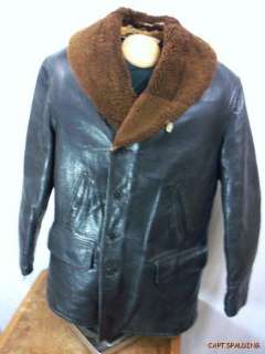   HorseHide Leather Shearling Shawl Collar BarnStormer Jacket.Coat