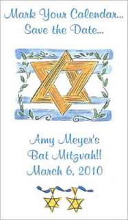 Bar Bat Mitzvah Save the Date Magnets or Party Favors  