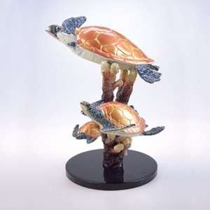  Bronze Sea Turtle Duo Gallery Nautical Sculpture: Home 