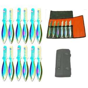  12 Pc Set Fancy Throwing Knives 