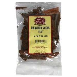 Spicy World Flat Cinnamon Sticks (Cassia), 7 Ounce Bags (Pack of 6 